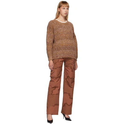 Shop Marine Serre Multicolor Wool Oversized Chunky Sweater In 8 Terracott