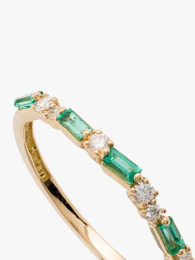 Shop Suzanne Kalan 18k Yellow Gold Fireworks Emerald And Diamond Ring In Green