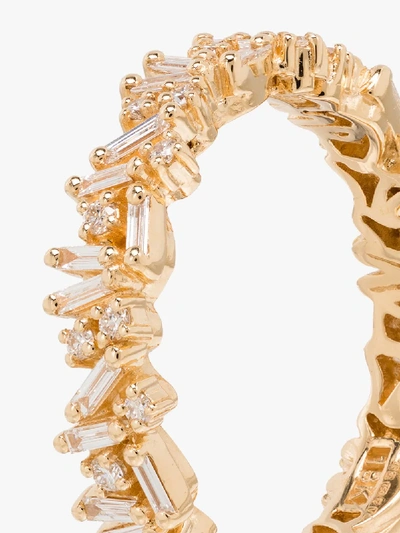 Suzanne Kalan 18kt Yellow Gold Icon Baguette Diamond Ring In Metallic
