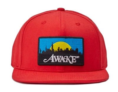 Pre-owned Awake  Skyline Hat Red