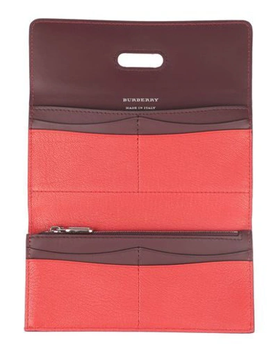 Shop Burberry Wallets In Red