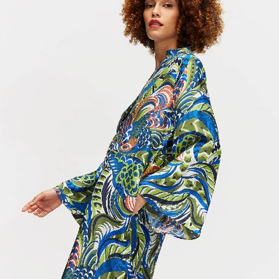 Shop Ladoublej Silk Kaftan In Fenice