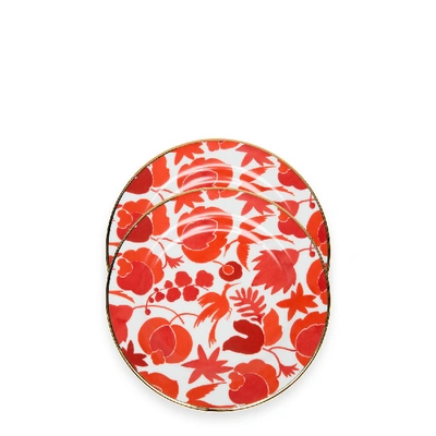 Shop La Doublej Dessert Plate Set Of 2 In Orange