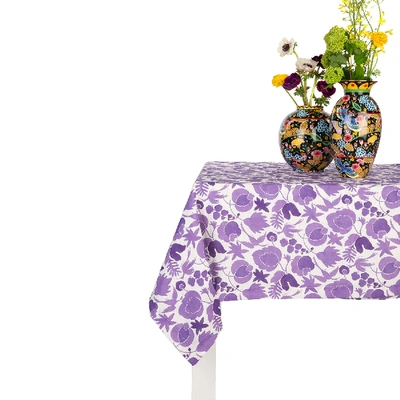 Shop La Doublej Small Tablecloth In Wildbird Viola