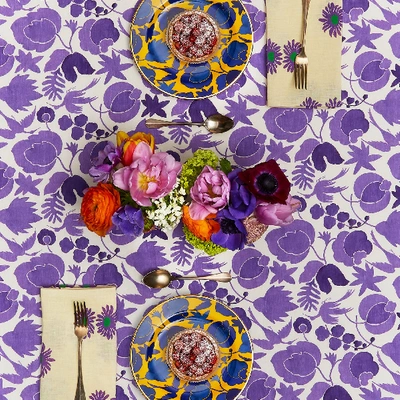 Shop La Doublej Small Tablecloth In Wildbird Viola