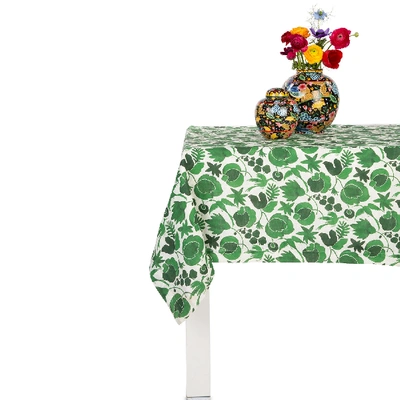 La Doublej Medium Tablecloth In Wildbird Verde