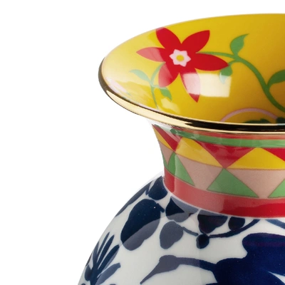 La Doublej Amphora Wildbird Tall Vase In Wildbird Blu