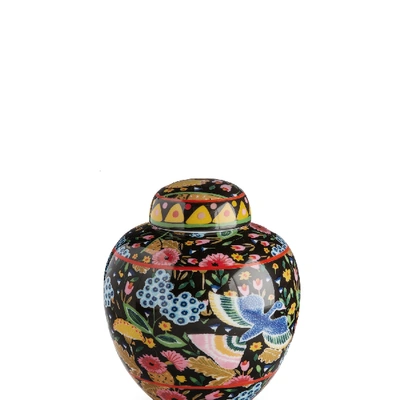 La Doublej Colombo Porcelain Tea Jar In Colombo Nero