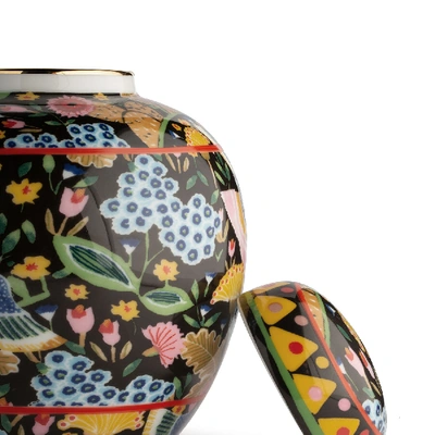 La Doublej Colombo Porcelain Tea Jar In Colombo Nero