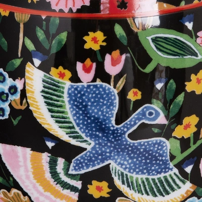 La Doublej Colombo Porcelain Tea Jar In Colombo Nero