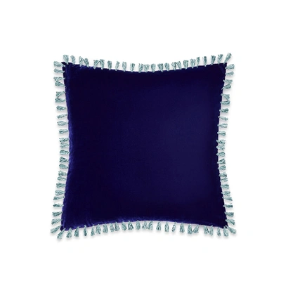 Shop La Doublej Velvet Embroidered Cushion In Demeter