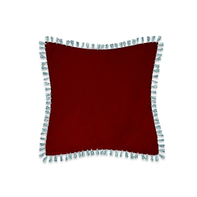 Shop La Doublej Velvet Embroidered Cushion In Athena