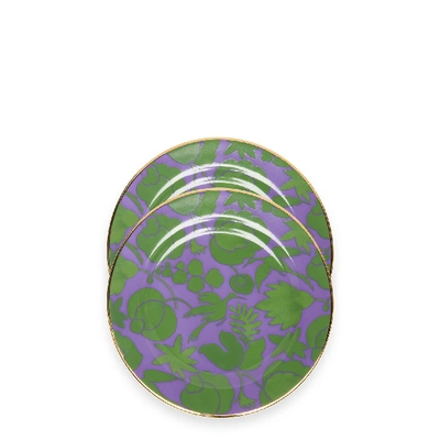 La Doublej Dessert Plates Set Of 2 In Purple