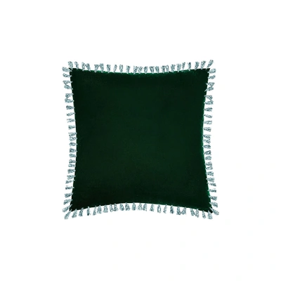 Shop La Doublej Velvet Embroidered Cushion In Baby Persephone