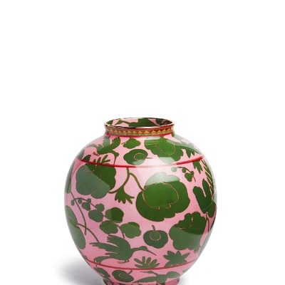 Shop La Doublej Bubble Vase In Wildbird Rosa/verde