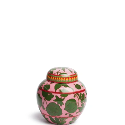 Shop La Doublej Tea Jar In Wildbird Rosa/verde