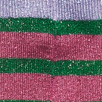 Shop La Doublej Striped Socks In Lilla/verde/fuxia