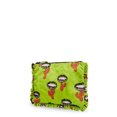 Shop La Doublej Hand Pochette In Chirpy Cactus Verde