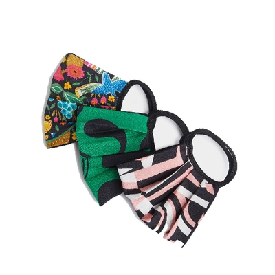 Shop La Doublej Mask Set Of Three In Multicolor