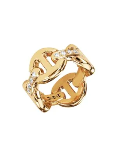 Shop Hoorsenbuhs Women's Quad-link 18k Yellow Gold & Diamond Ring In Diamond Yellow Gold