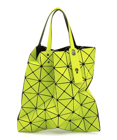 Shop Bao Bao Issey Miyake Lucent Frost Tote Bag In Lime Yellow