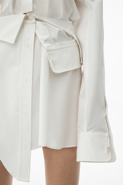 Shop Alexander Wang Deconstructed Shirt Dress In White