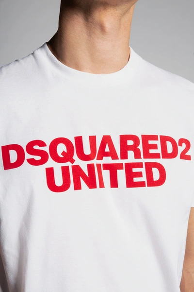 Shop Dsquared2 Men Short Sleeve T-shirt In White