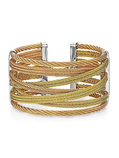 Shop Alor Yellow & Rose Stainless Steel Cable Bracelet