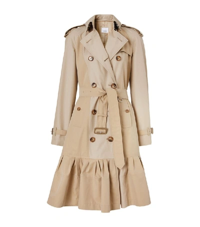 Shop Burberry Ruffle-hem Trench Coat