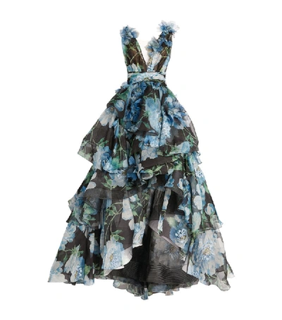 Shop Marchesa Floral Tiered Gown