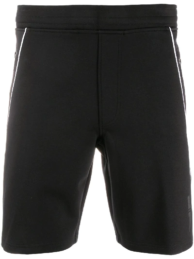 Shop Neil Barrett Modernist Track Shorts In Black