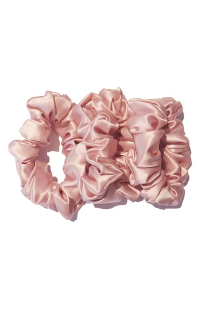 Shop Slip Pure Silk 3-pack Hair Ties In Pink
