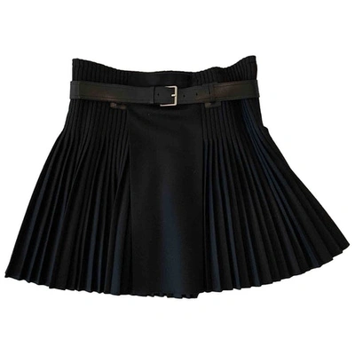 Pre-owned Dior Black Wool Skirt