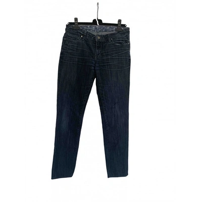 Pre-owned Paige Jeans Straight Jeans In Blue