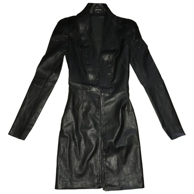 Pre-owned Jitrois Black Leather Trench Coat