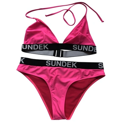 Pre-owned Sundek Two-piece Swimsuit In Pink