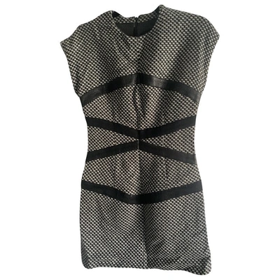 Pre-owned Versus Wool Mini Dress In Grey