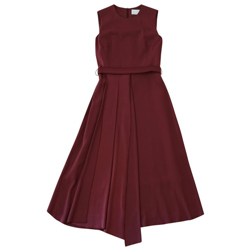 burgundy hugo boss dress