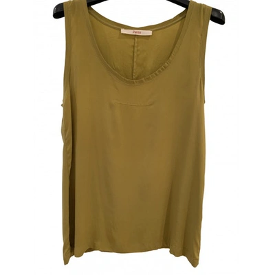 Pre-owned Jucca Green Silk  Top
