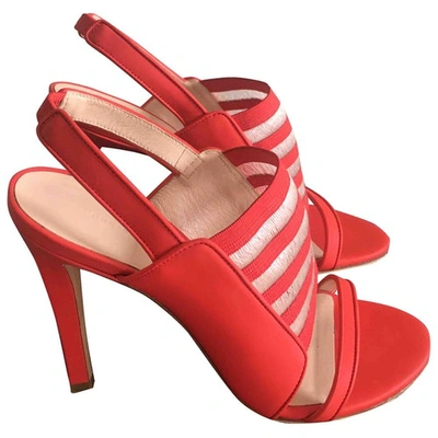 Pre-owned Christopher Kane Leather Sandals In Red