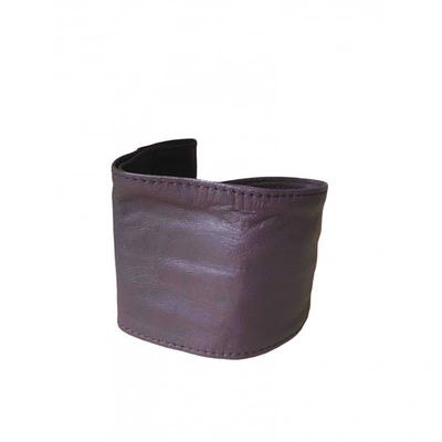 Pre-owned Designers Remix Leather Belt In Purple