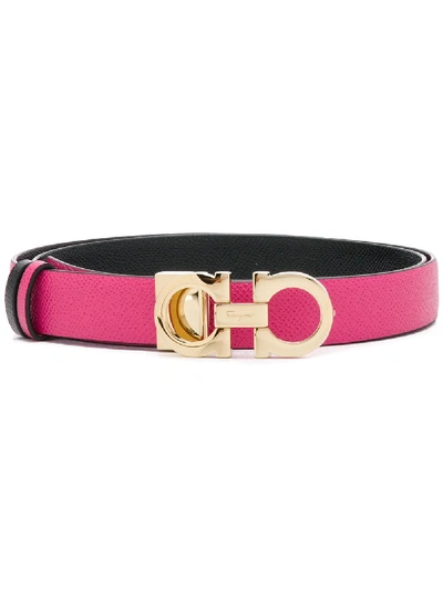 Shop Ferragamo Leather Belt In Pink
