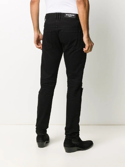 Shop Balmain Slim Jeans In Black