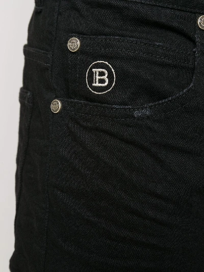 Shop Balmain Slim Jeans In Black