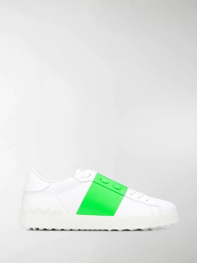 Shop Valentino Open Contrast-band Sneakers In White