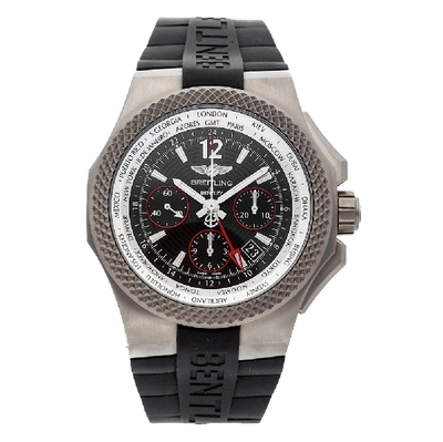 Pre-owned Breitling Black Titanium Bentley Gmt B04s Eb043335/bd78 Men's Wristwatch 45 Mm