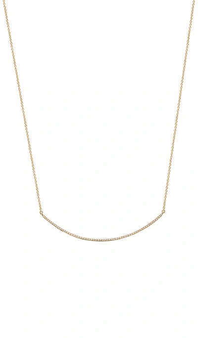 Shop Sachi Micro Curve Necklace In Gold