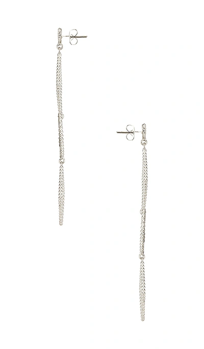 Shop Luv Aj The Dotted Heart Statement Earrings In Silver