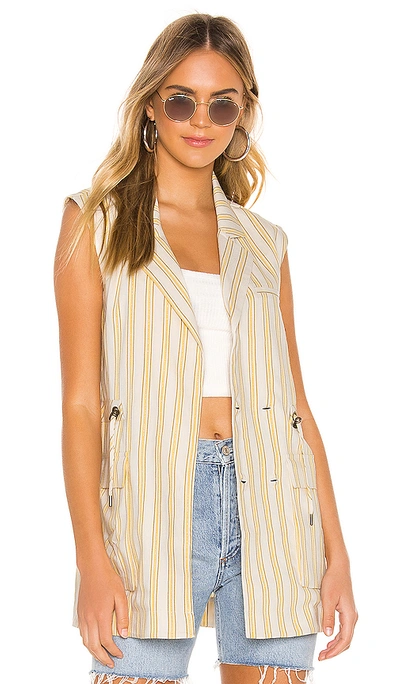Shop Tularosa Perla Vest In Ivy & Yellow Stripe