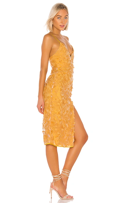 Shop Lovers & Friends Saba Midi Dress In Goldenrod Yellow